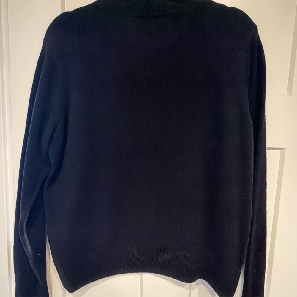 MAISON KITSUNE Navy Turtleneck Sweater - Picture 3 of 5